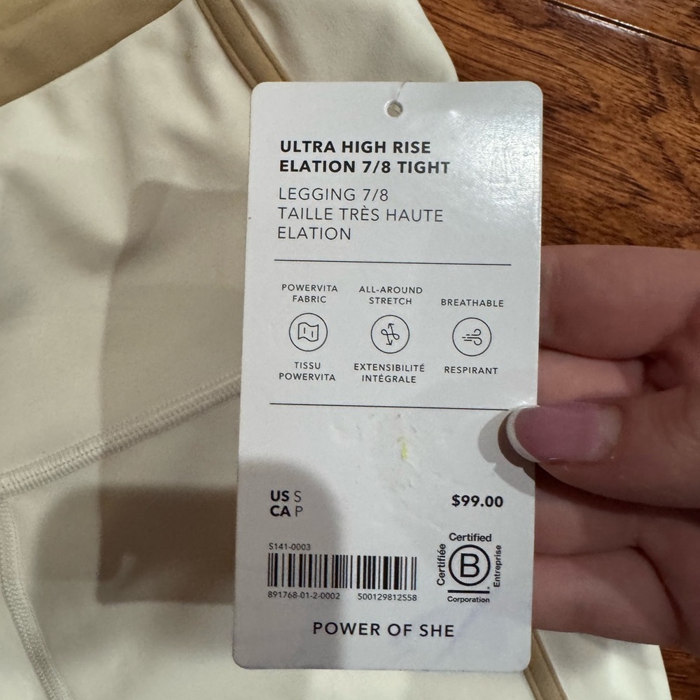 NWT Athleta Elation Ultra High Rise 7/8 Leggings Size Small - Picture 4 of 5